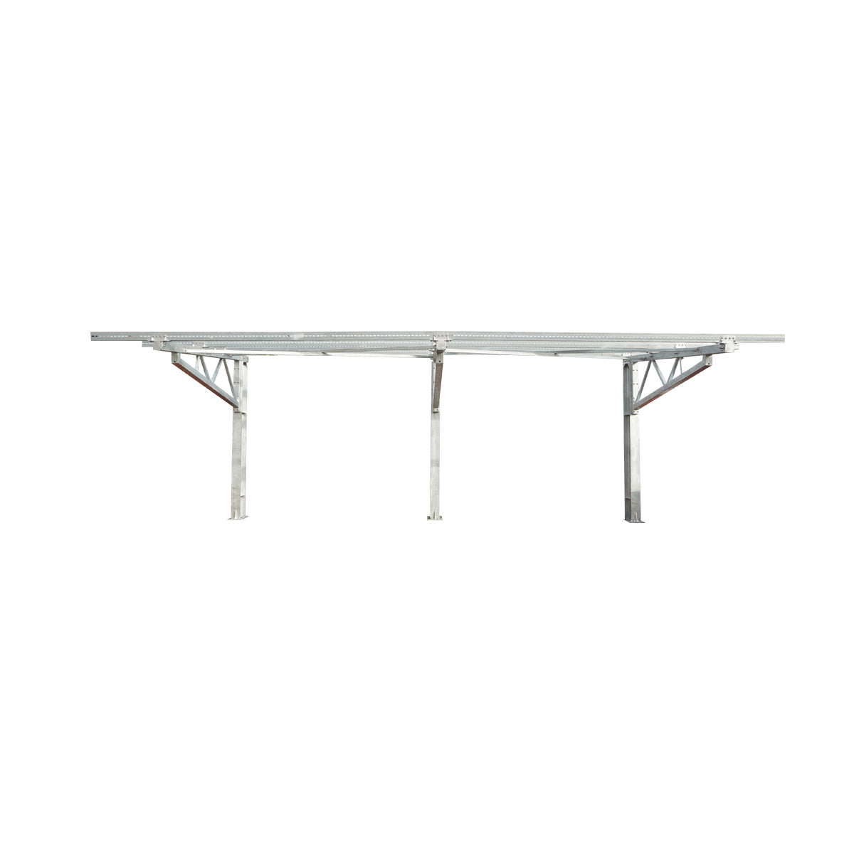 Carport for 2 cars with a system, structure for mounting photovoltaic solar panels (660W) 9.24KW