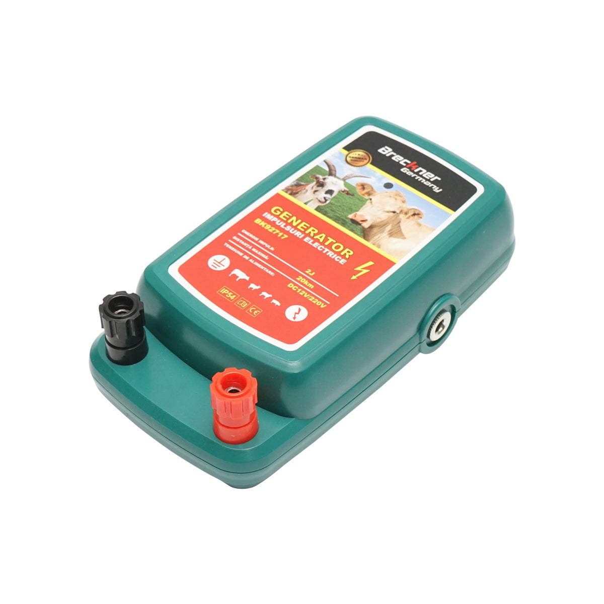 Pulse generator device 2 Joules, 20Km for electric fence 12V/220V, IP54 Breckner Germany
