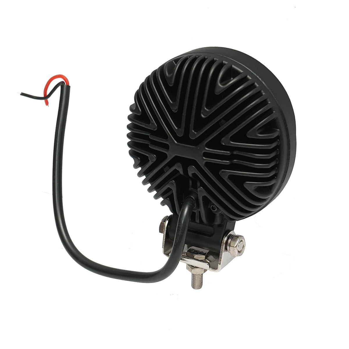 Round LED spotlight projector 12-60V, 36W, aluminum housing 115x115x45mm