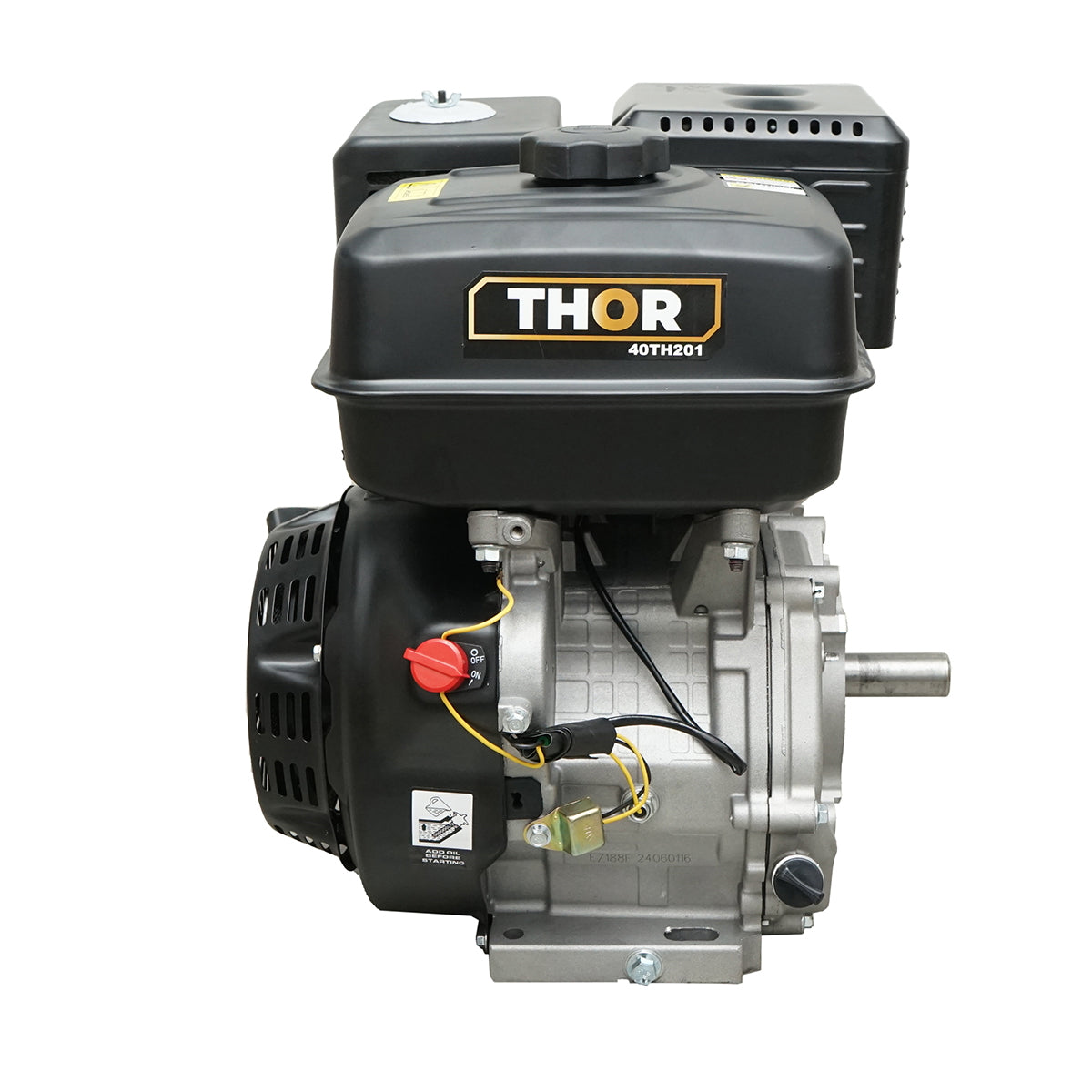 13HP gasoline engine, 4-stroke, 25mm shaft, 389cc pull start THOR