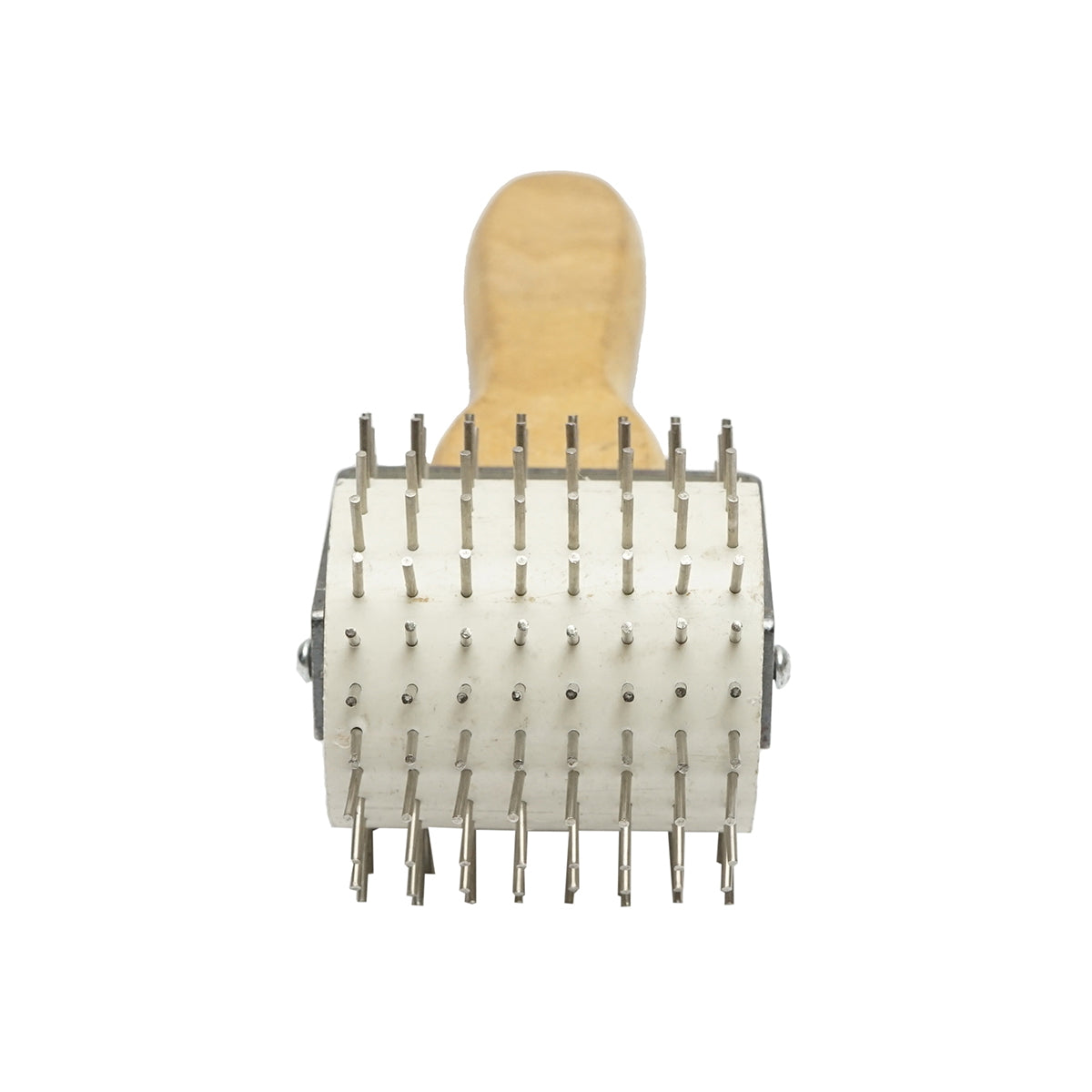 Stainless steel uncapper with wooden handle