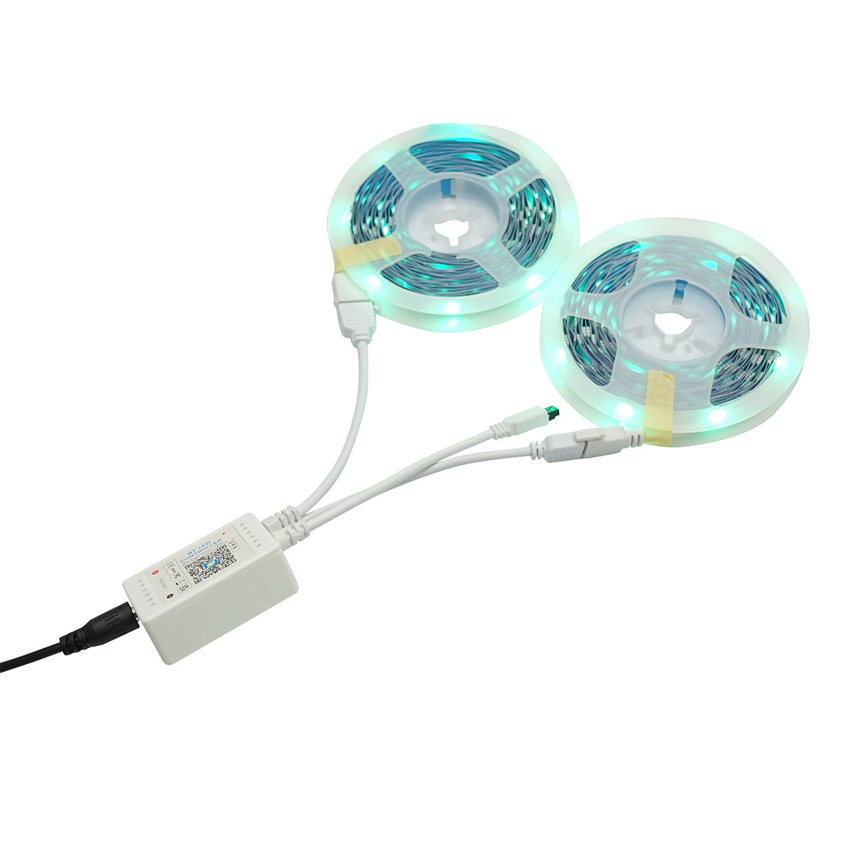 Smart LED strip 2x5m, 12V with remote control, voice control, bluetooth, USB application, 10m RGB Breckner Germany