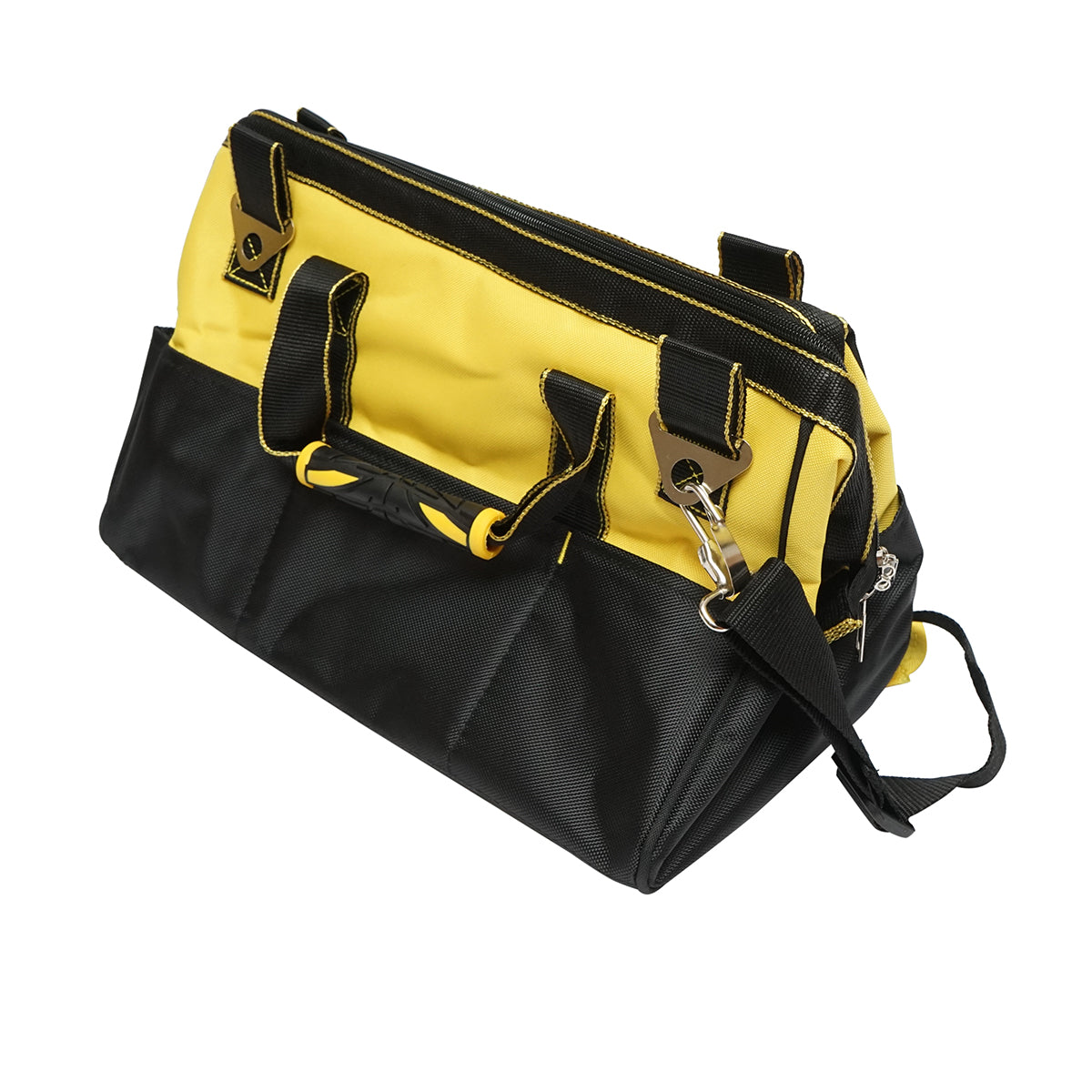 Tool bag with 14 pockets, textile material, shoulder strap, rubber handles 410x240x300mm Crownman