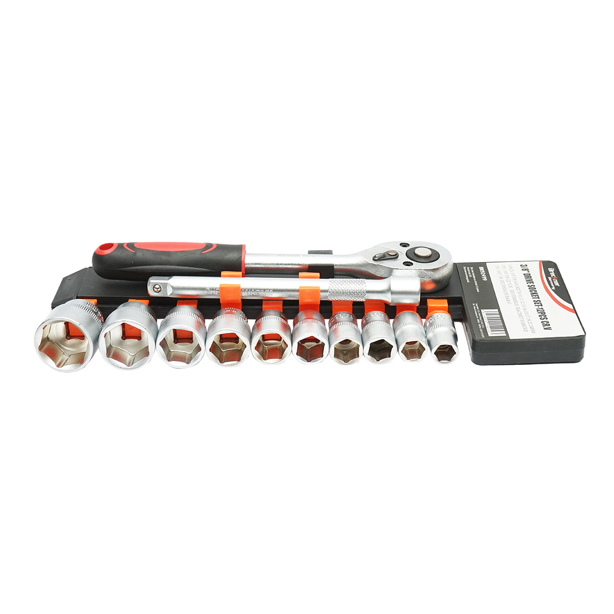 12-piece socket wrench set with ratchet 3/8 Breckner Germany