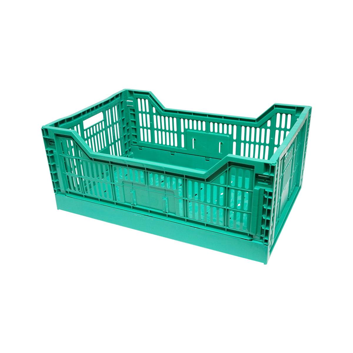 Box, foldable plastic box 595x395x250mm, green for storage