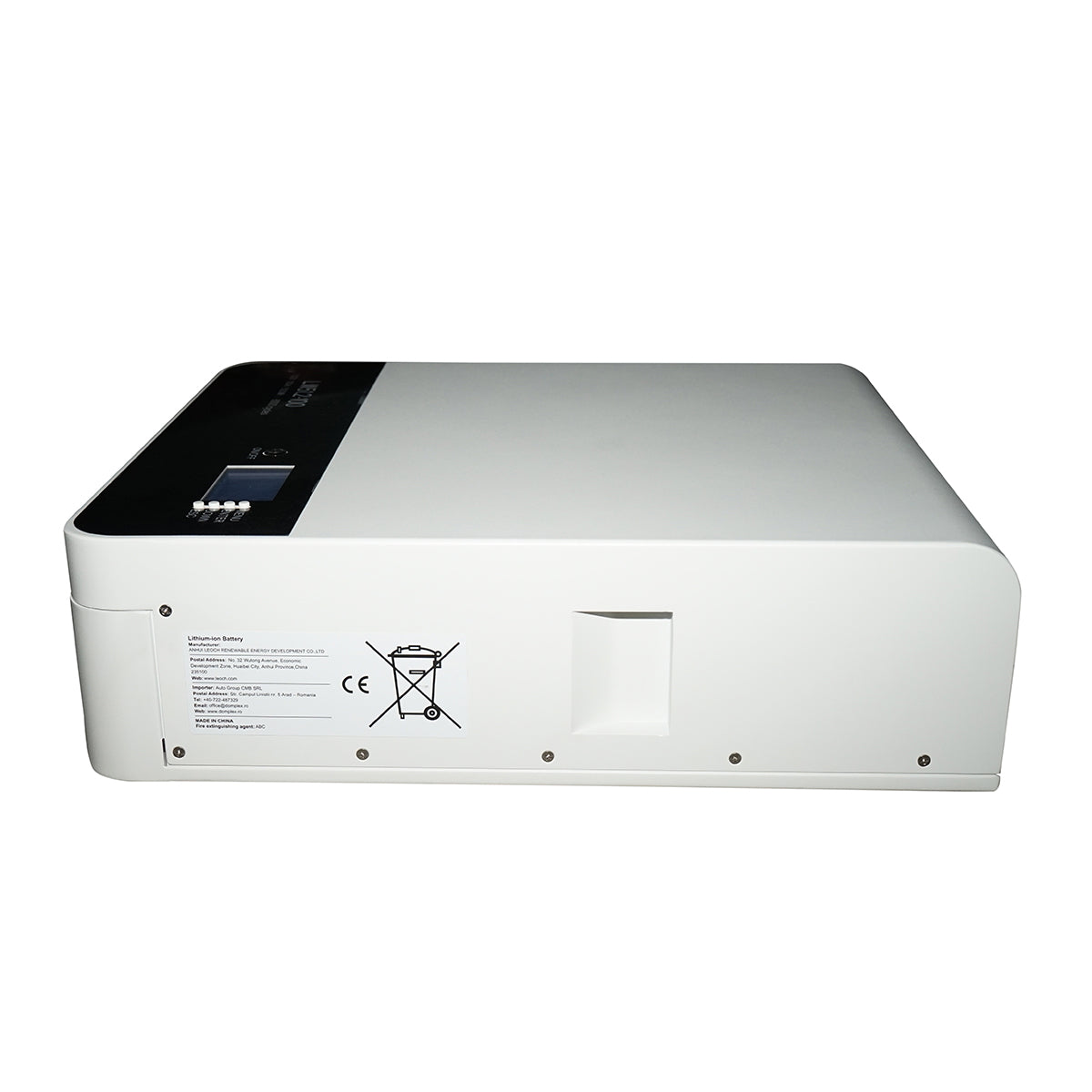 Li-ion LifePo4 Battery 5.12KWA, 51.2V, 100Ah with BMS, Bluetooth, LCD display, temperature protection, Leoch Battery parallel connection.