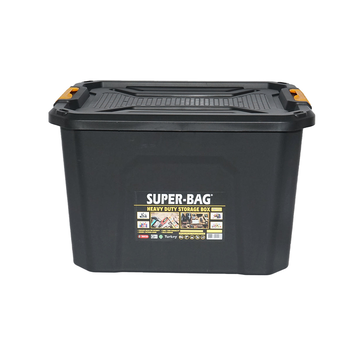 Storage box with lid for heavy loads 40L 490x380x320mm