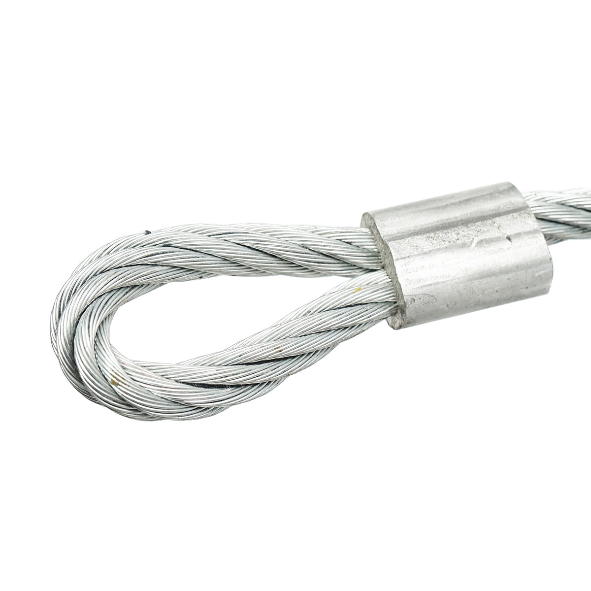 Steel winch cable/string with a thickness of 12mm and a length of 4m with rings for towing or lifting
