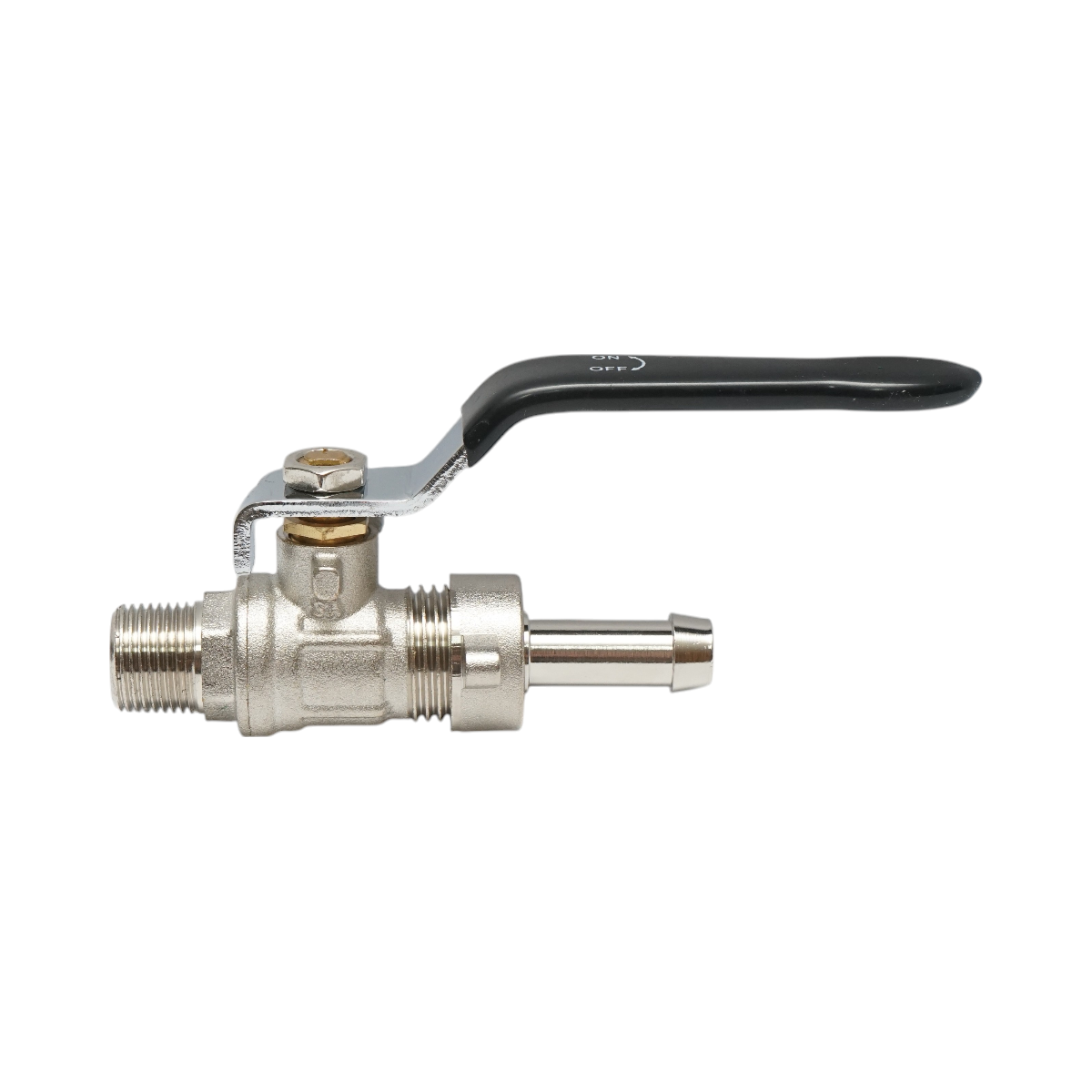 Shut-off valve with quick connect and exterior thread 1/2 for herbicide sprayer