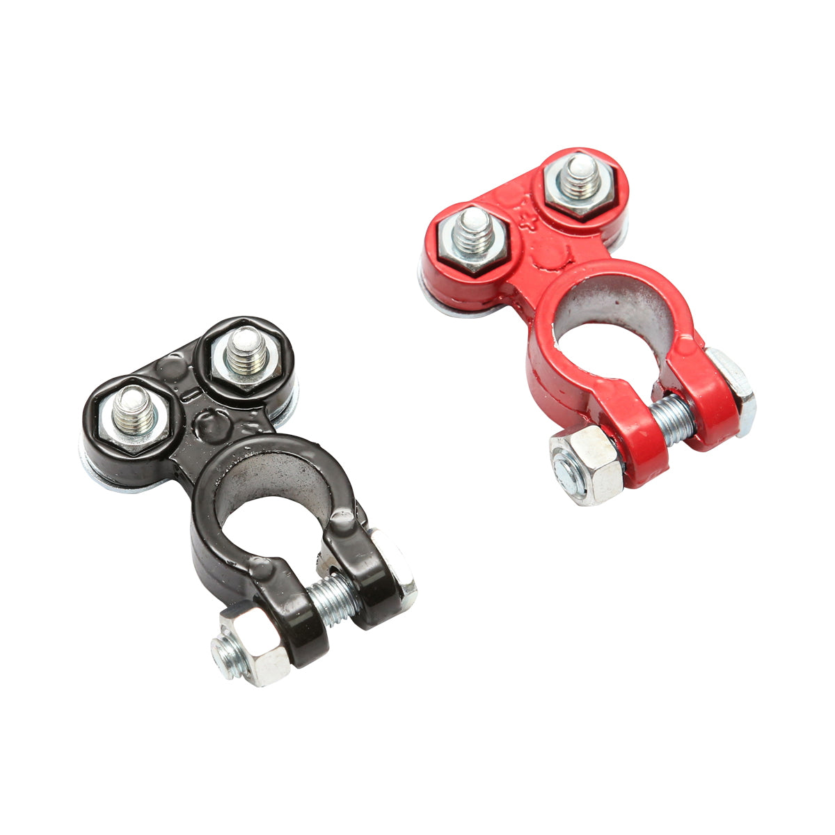 Set of red and black battery terminals with screw fastening Breckner Germany