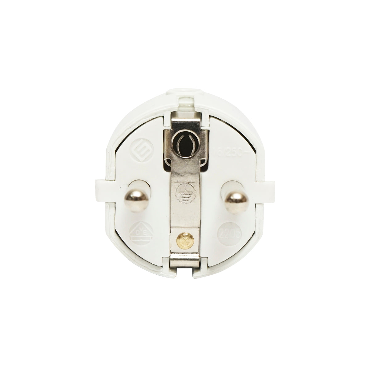 Schuko plug with grounding white 16A, 250V Breckner Germany