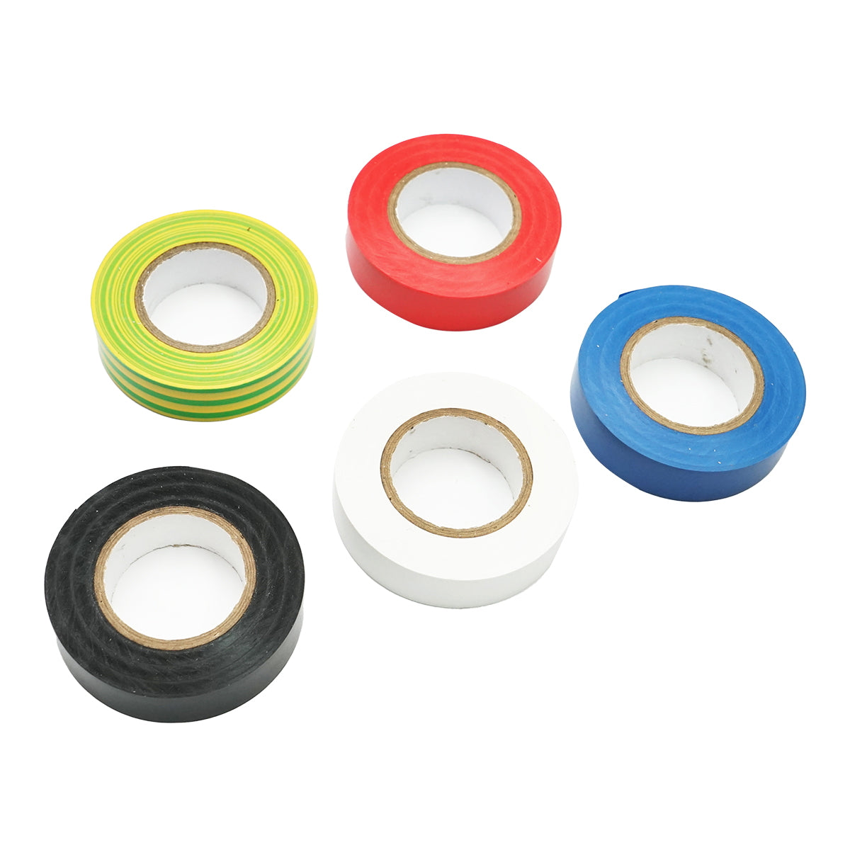 Set of 5 multicolored insulating tapes 18mmx20m PVC Breckner Germany