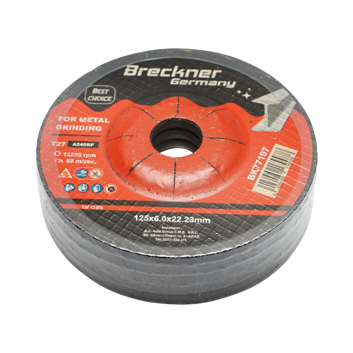 Flex disc for cutting and polishing metal T27 125x6.0x22mm Breckner Germany