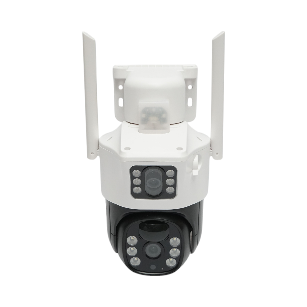 Dual lens surveillance camera 2x2MP, WIFI rotating with 7W solar panel, PTZ, 1080P, motion sensor, night vision, V380 Pro application