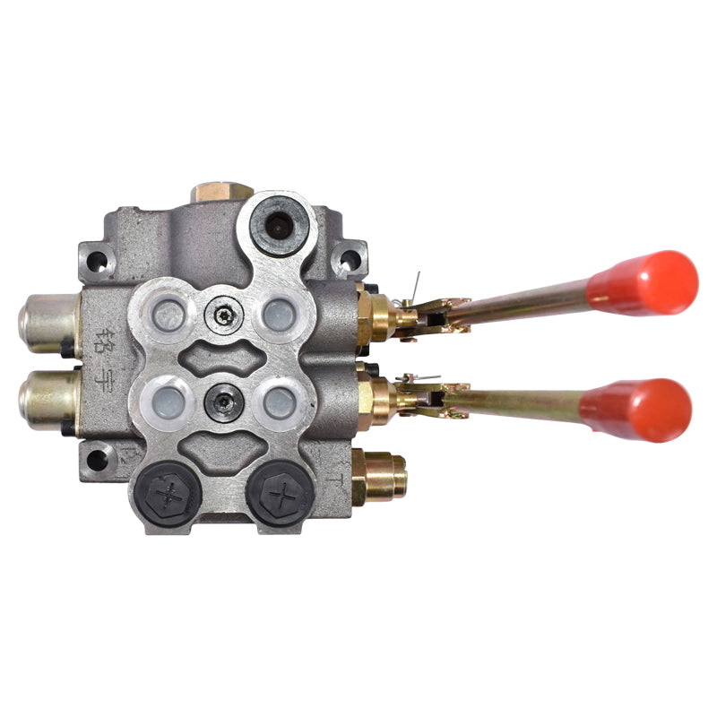 Professional hydraulic distributor with two levers, pressure 200 bar 80L/minute