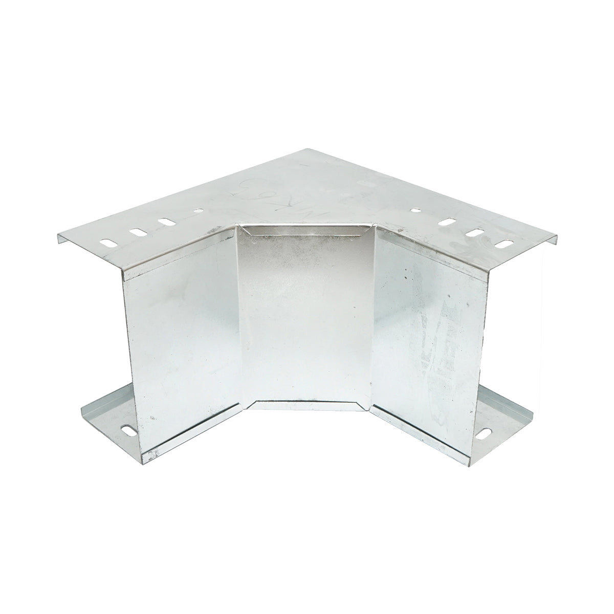 Vertical elbow 90 degrees for ascending from galvanized steel for gutter 100x200mm