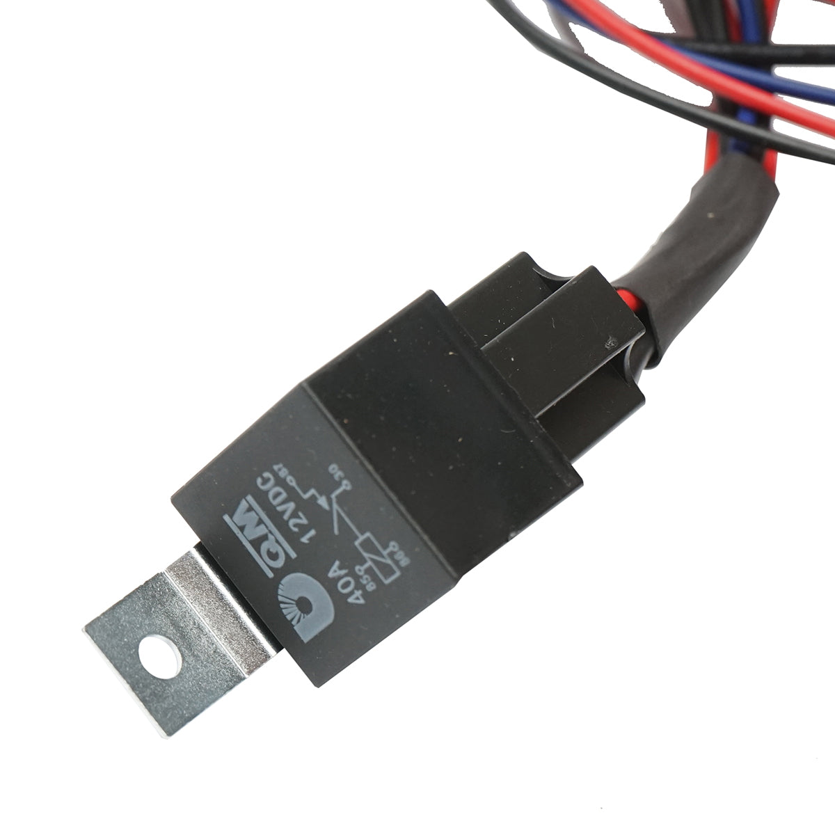 Wiring with relay button and fuse for 12V/40A DC projectors Breckner Germany