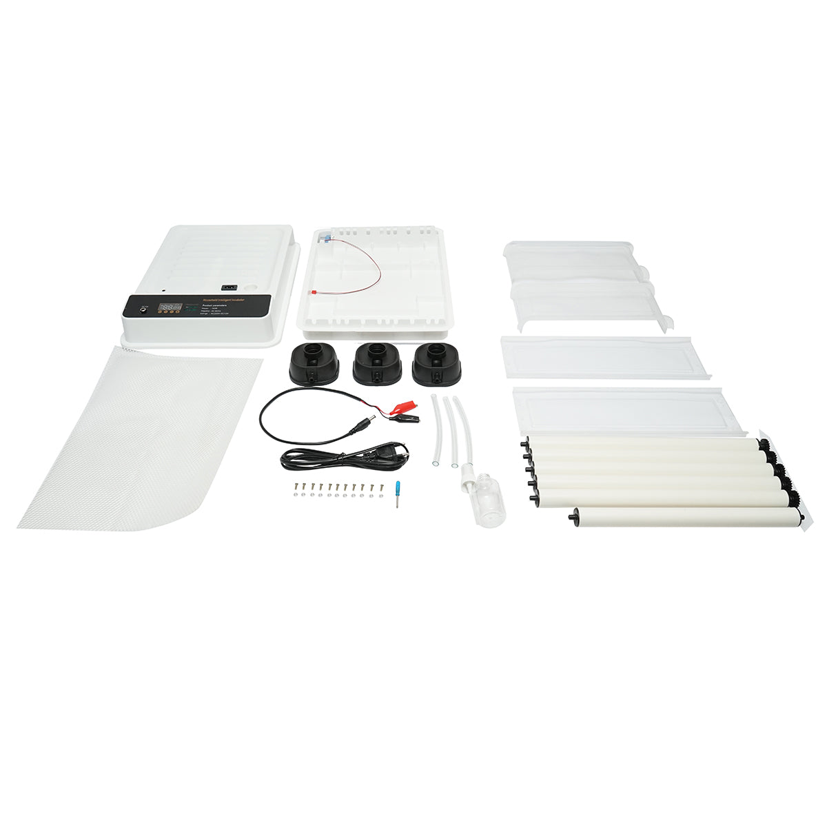 Automatic incubator 30 eggs 50W, 12V-220V, automatic rotation, temperature control, humidity, electronic display