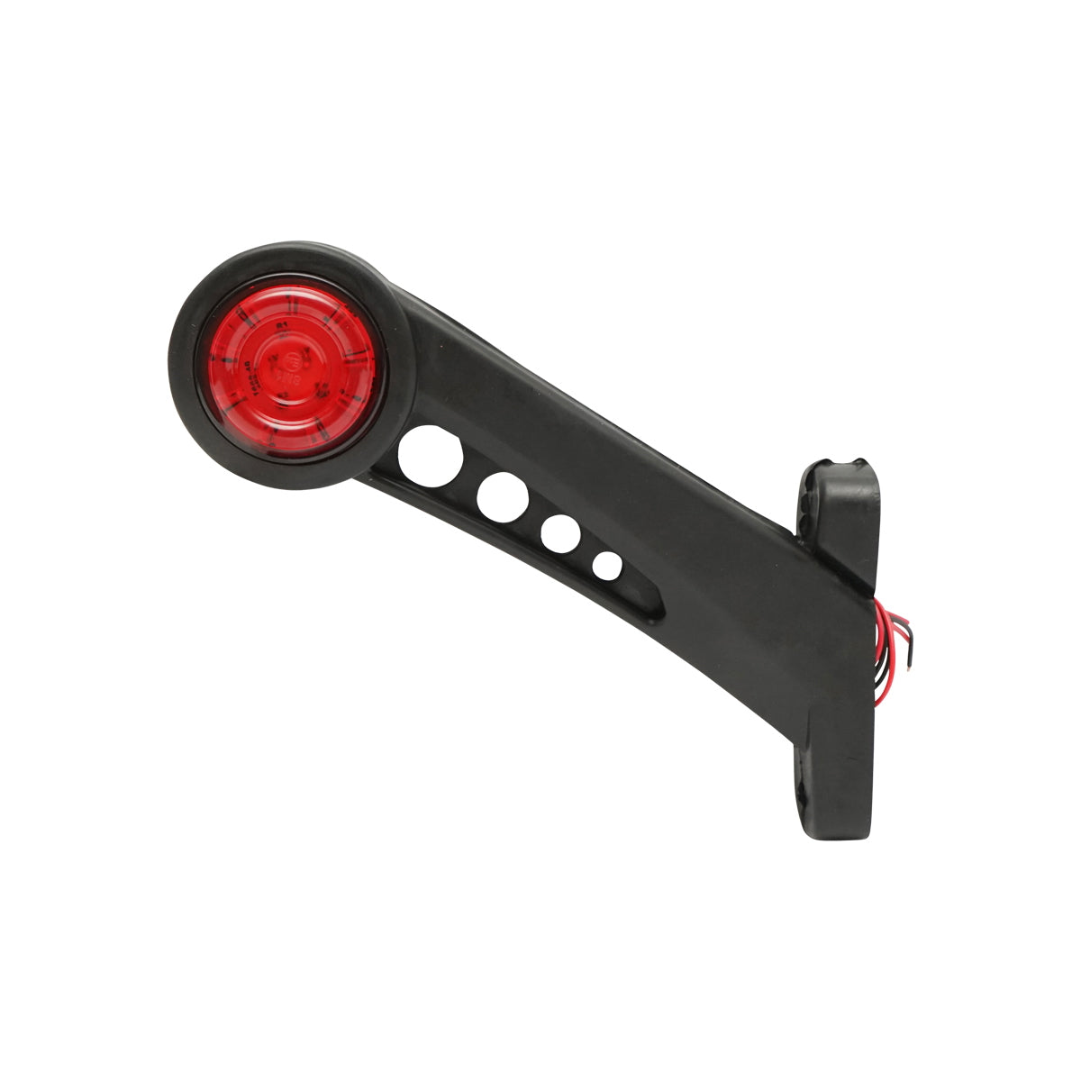 Set of side marker lamps with LED 12-24V, red-white, flexible PVC Breckner Germany