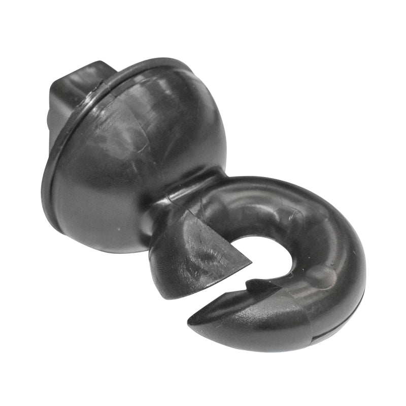 Black ring isolator for metal pole 59x33mm electric fence Breckner Germany