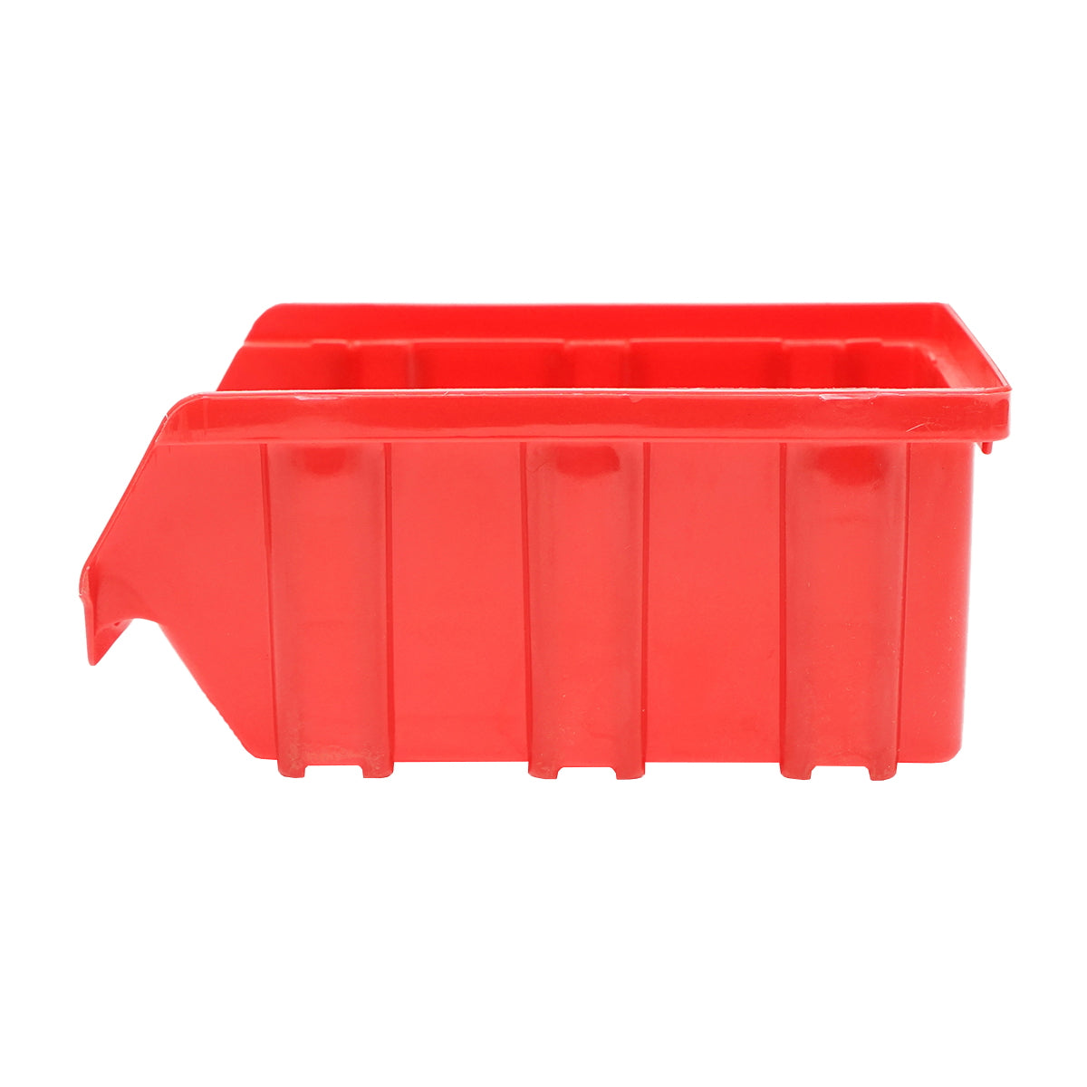 Red plastic storage box 90x150x70mm