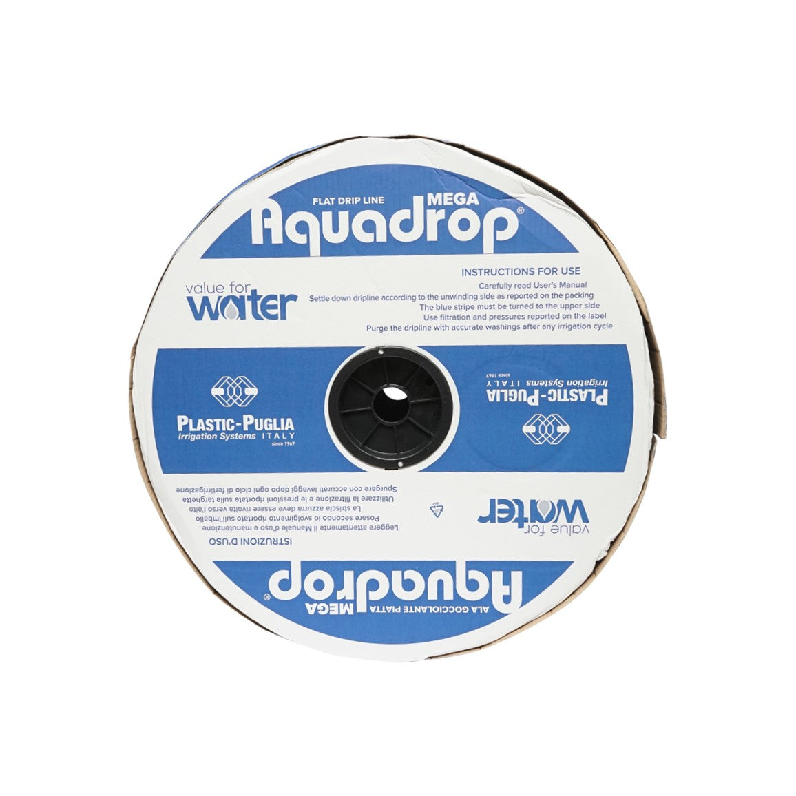 Drip irrigation tape, 1800M roll 2.1L/h, D22mm, 30cm spacing AquaDrop