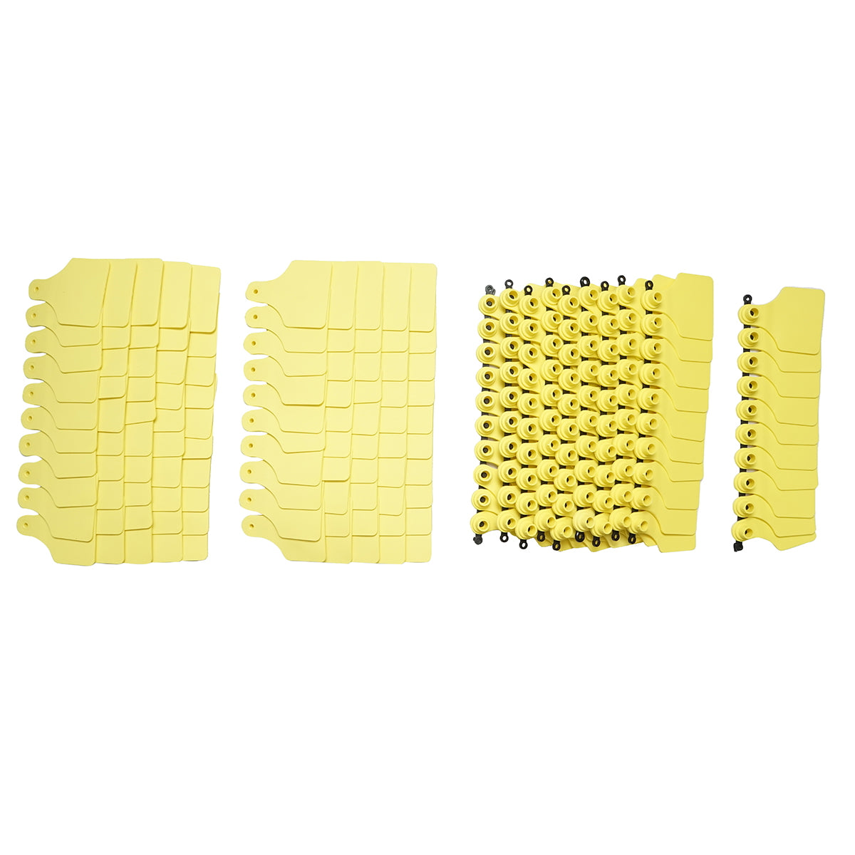 Set of 50 unmarked yellow ear tags 60x77mm for cows Breckner Germany