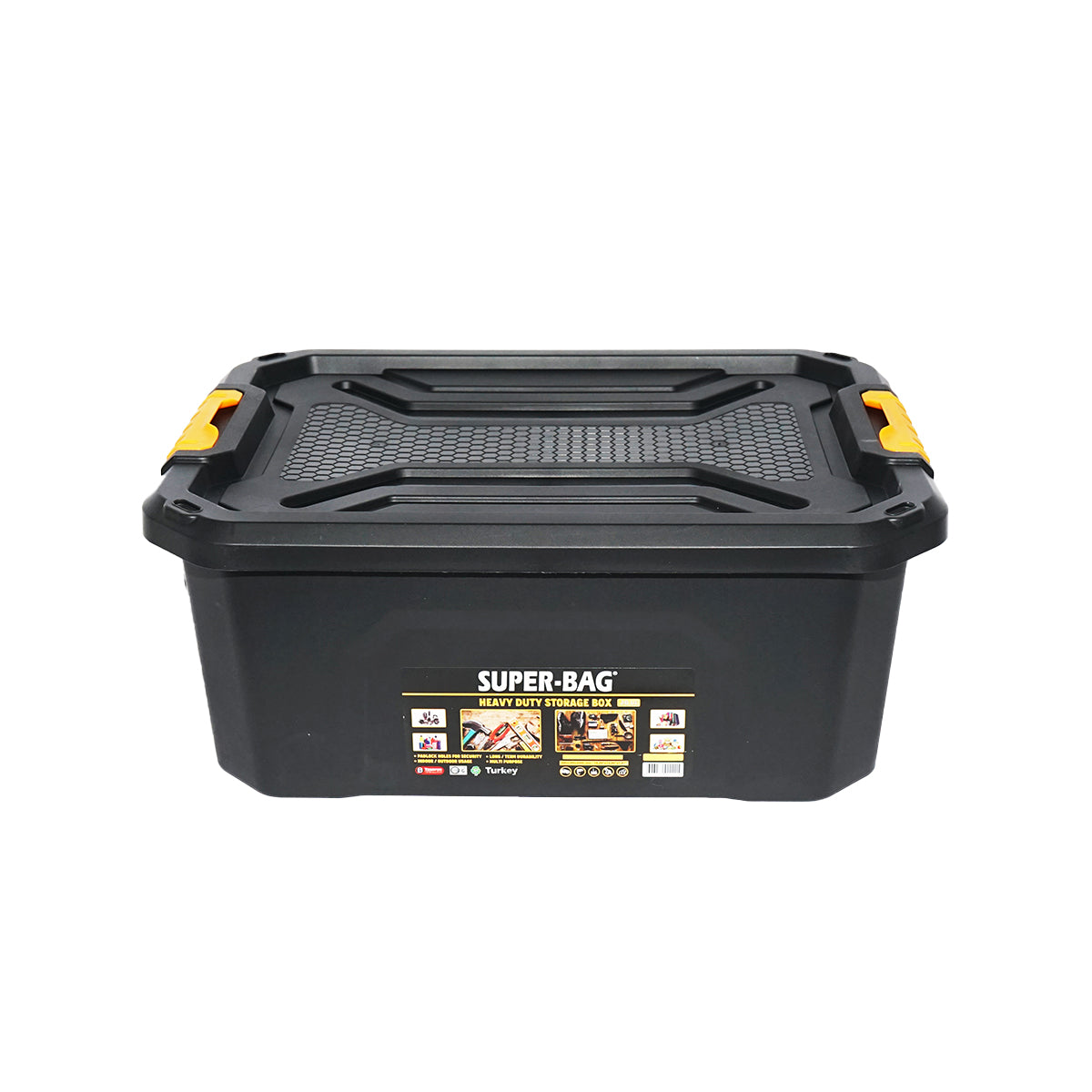 Storage box with lid for heavy loads 20L 490x380x200mm