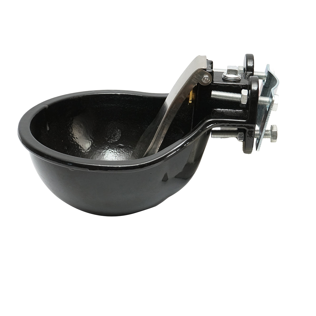 Cast iron water trough with stainless steel tongue and mounting accessories 1.5L Breckner Germany