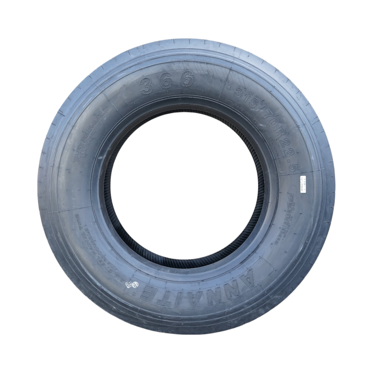 Tubeless tire for steering MS 315/70R22.5 profile 366 / S01