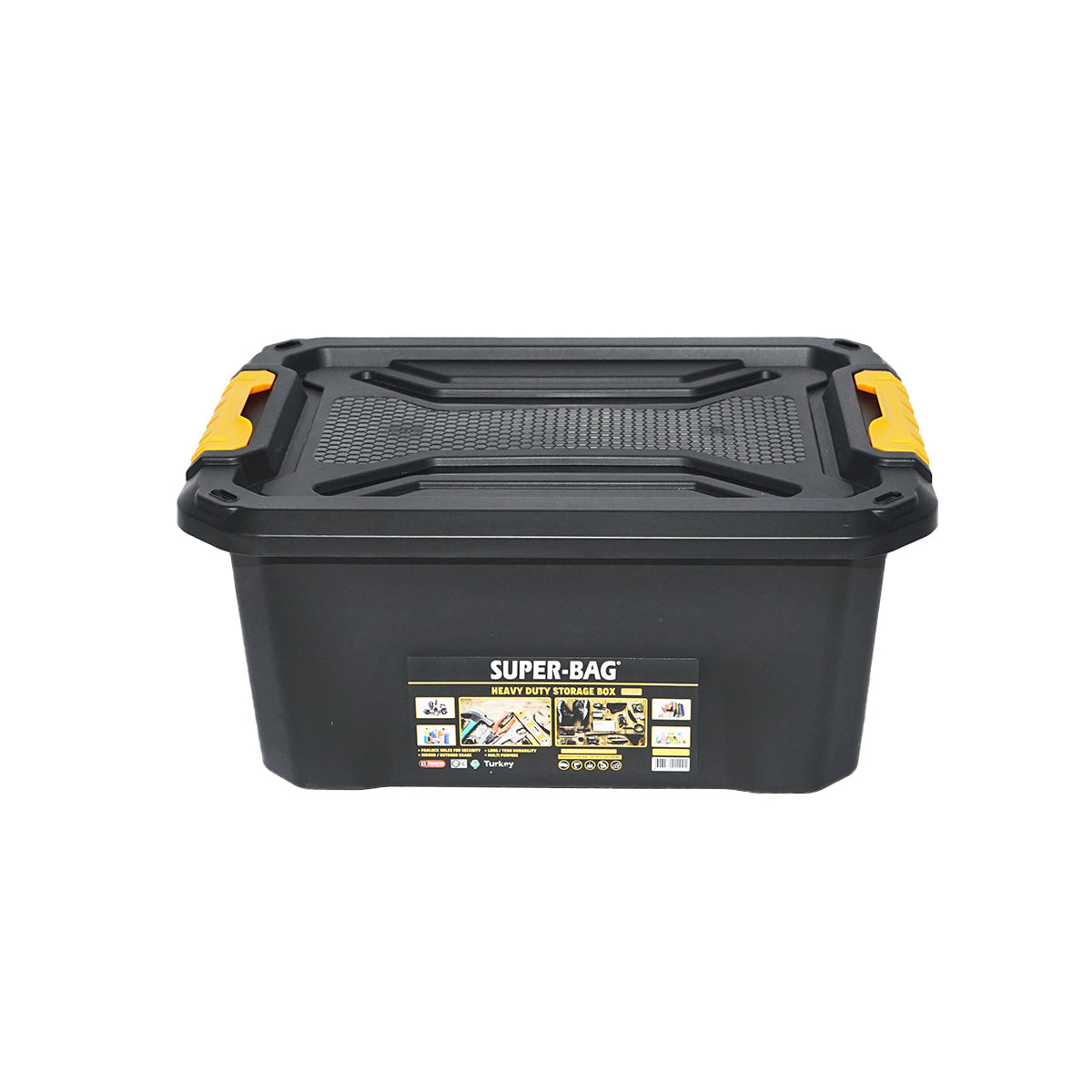 Storage box with lid for heavy loads 12L 385x295x175mm