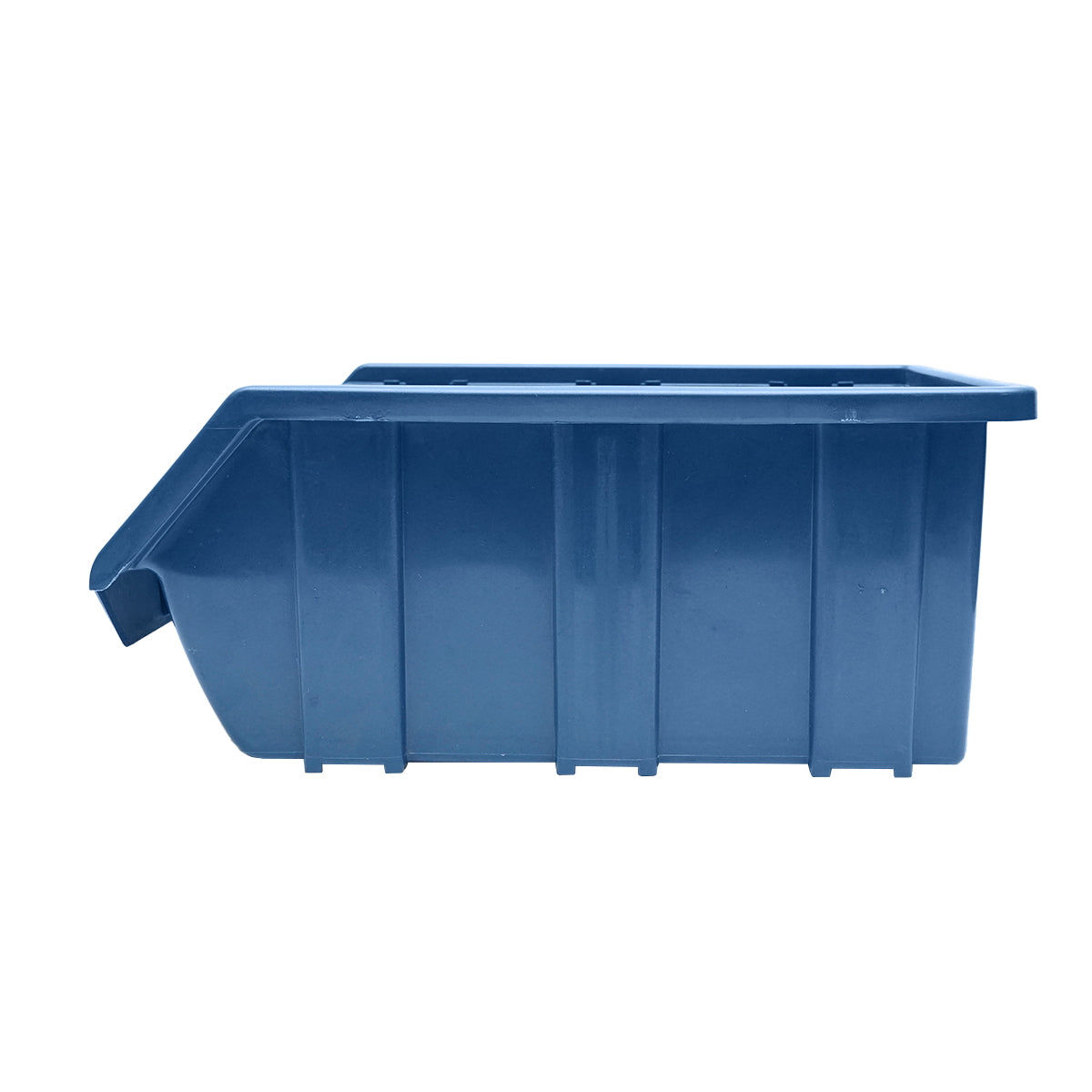 Blue plastic storage box 175x317x148mm
