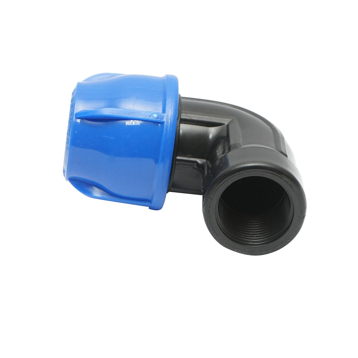 Compression fitting with internal thread mother 90 degrees D32mmx1, PN16 bar for irrigation systems