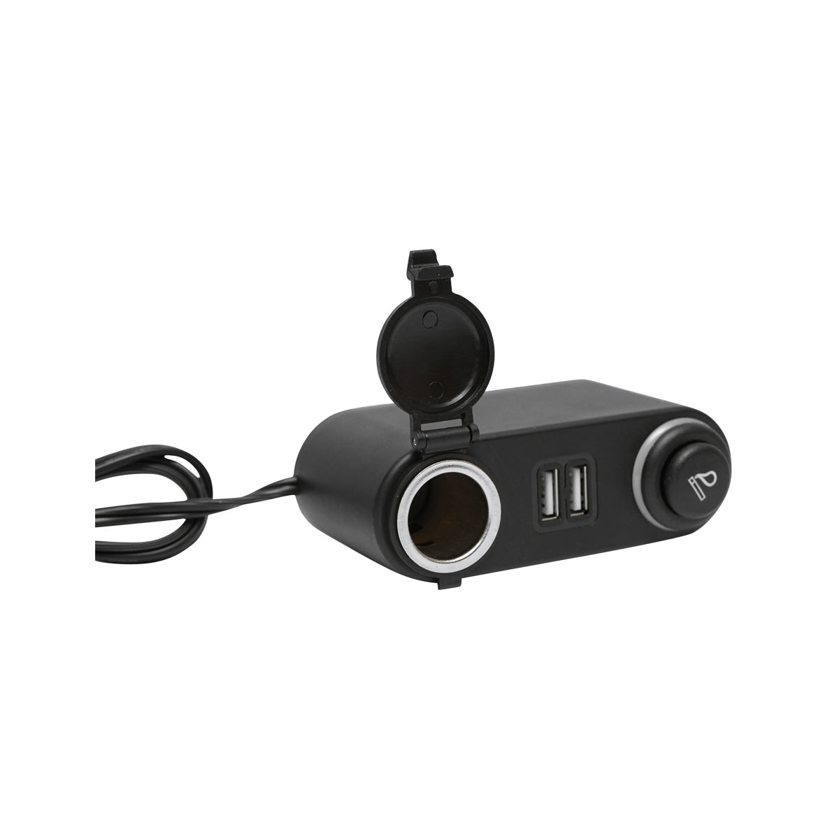 Car power extension with 24V socket, cigarette lighter, and 2xUSB