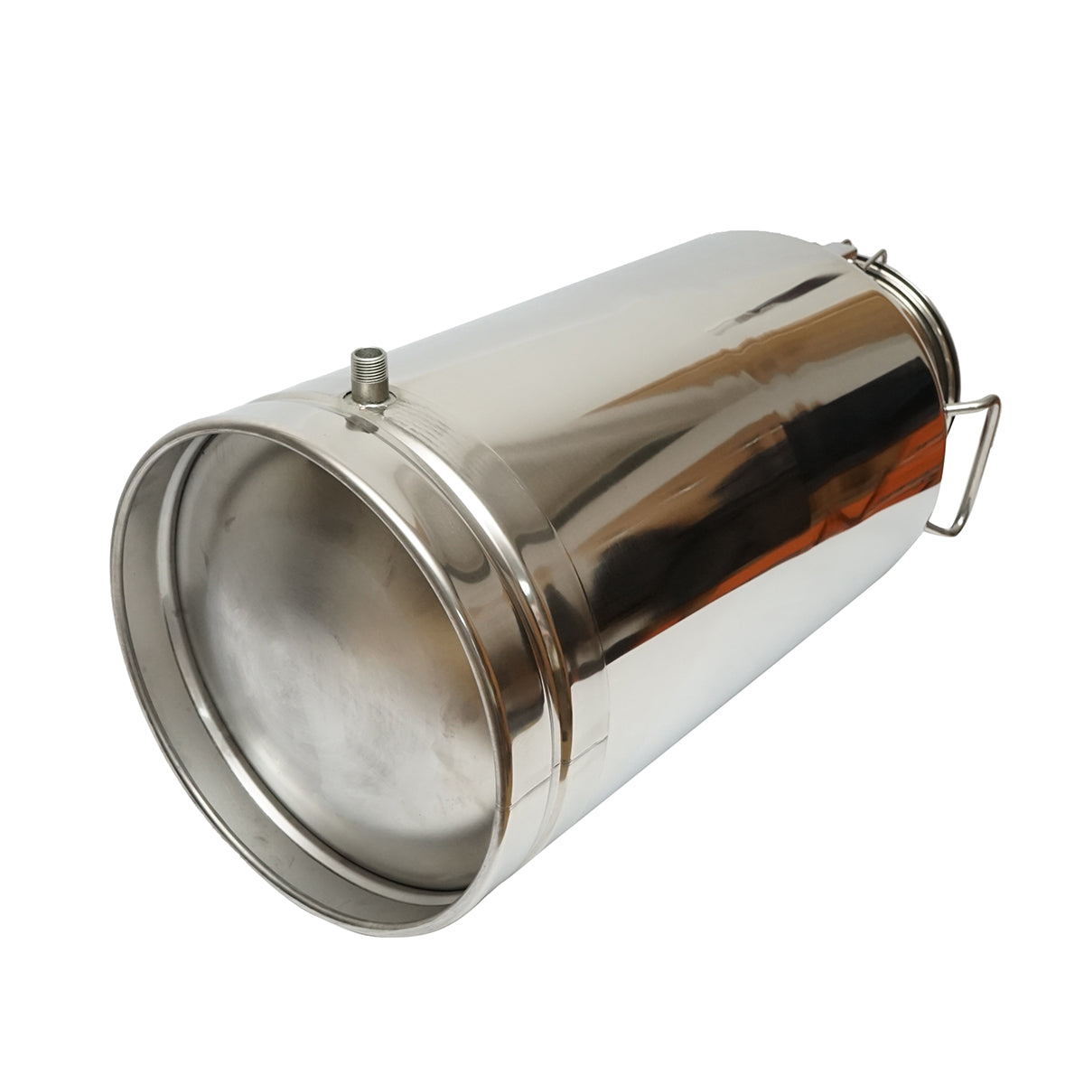 Stainless steel milk can with lid 50L with tap milking machine for cows Breckner Germany