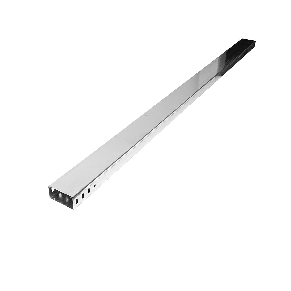 Non-perforated galvanized metal gutter 50x100x2000mm