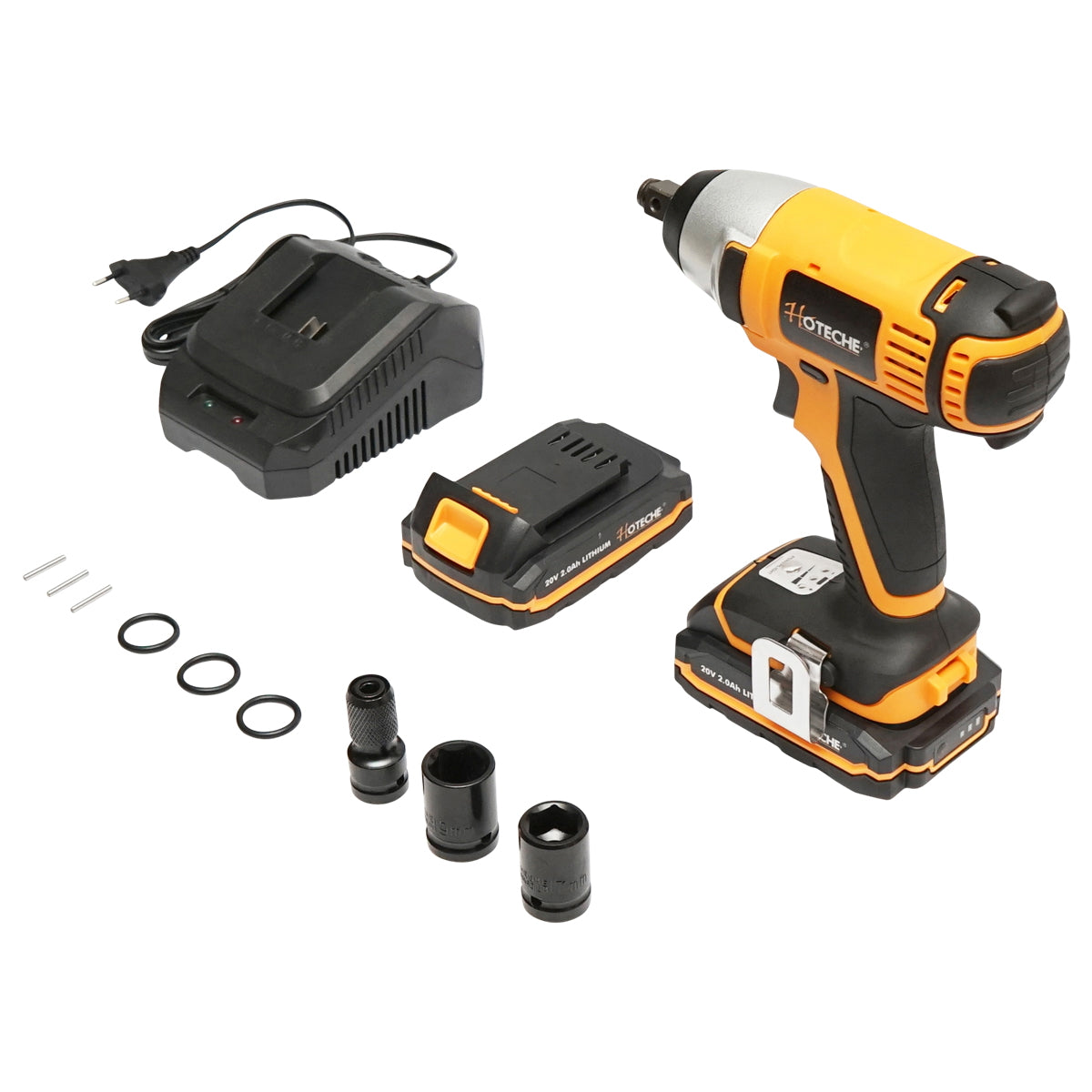 1/2 impact screwdriver 20V 180Nm, quick charge battery 2x2Ah Hoteche