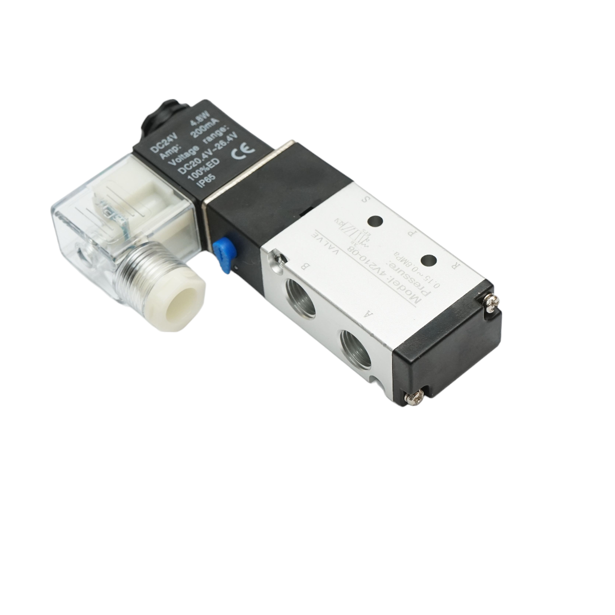 Pneumatic solenoid valve 2 circuits 1/4, DC24V IP65