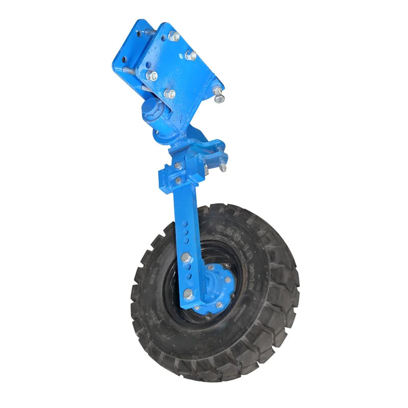 Wheel with arm, industrial tire 650/10 for hydraulic reversible plow.