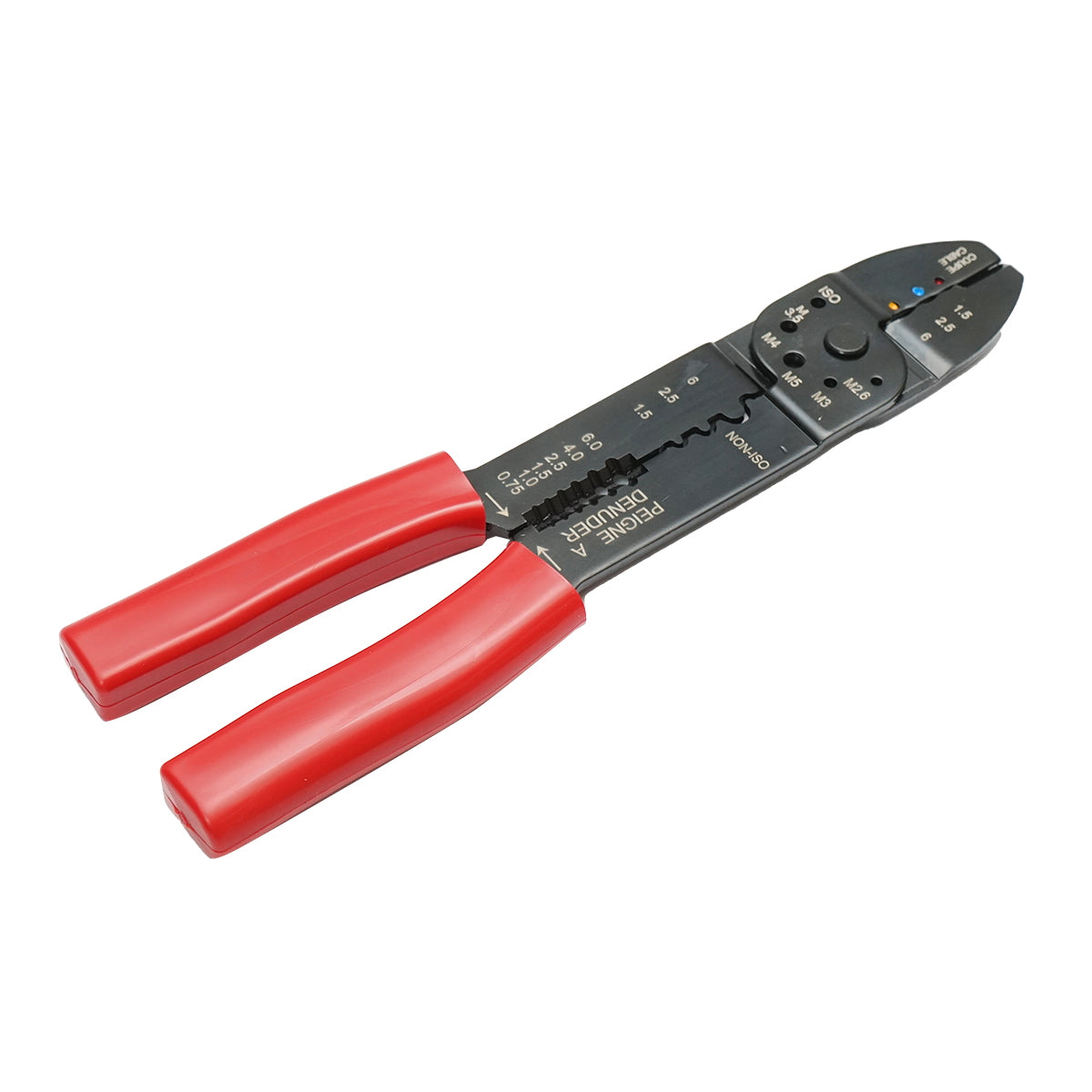 Crimping and stripping pliers for electrical cables 0.75-6mm