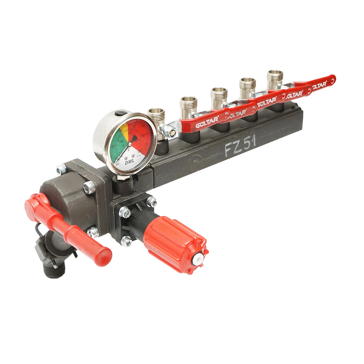 Distributor with 5 horses, glycerin manometer included for herbicide applicator