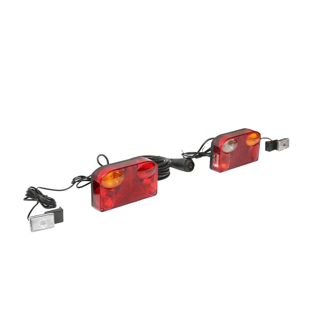 Universal trailer lamp set with 7 functions, reflectors, wiring and 13P 12V socket Breckner Germany