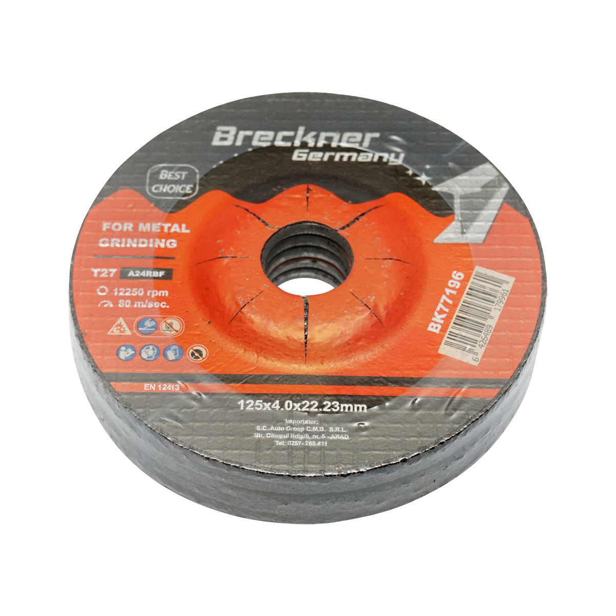 Flex disc for cutting and polishing metal T27 125x4x22mm Breckner Germany