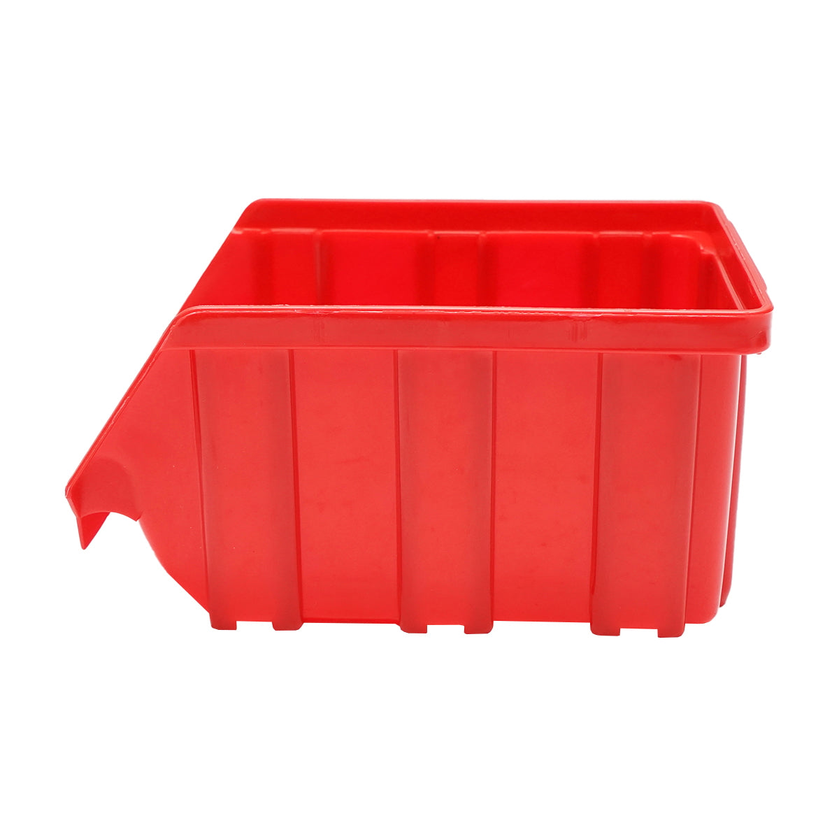 Red plastic storage box 105x170x95mm