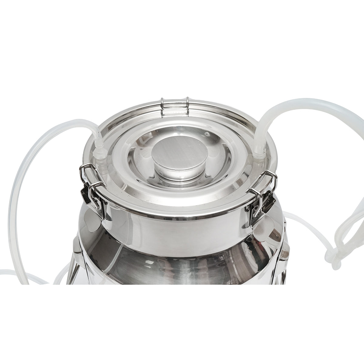 Portable milking machine with 1 unit and 14L stainless steel bucket for goats and sheep