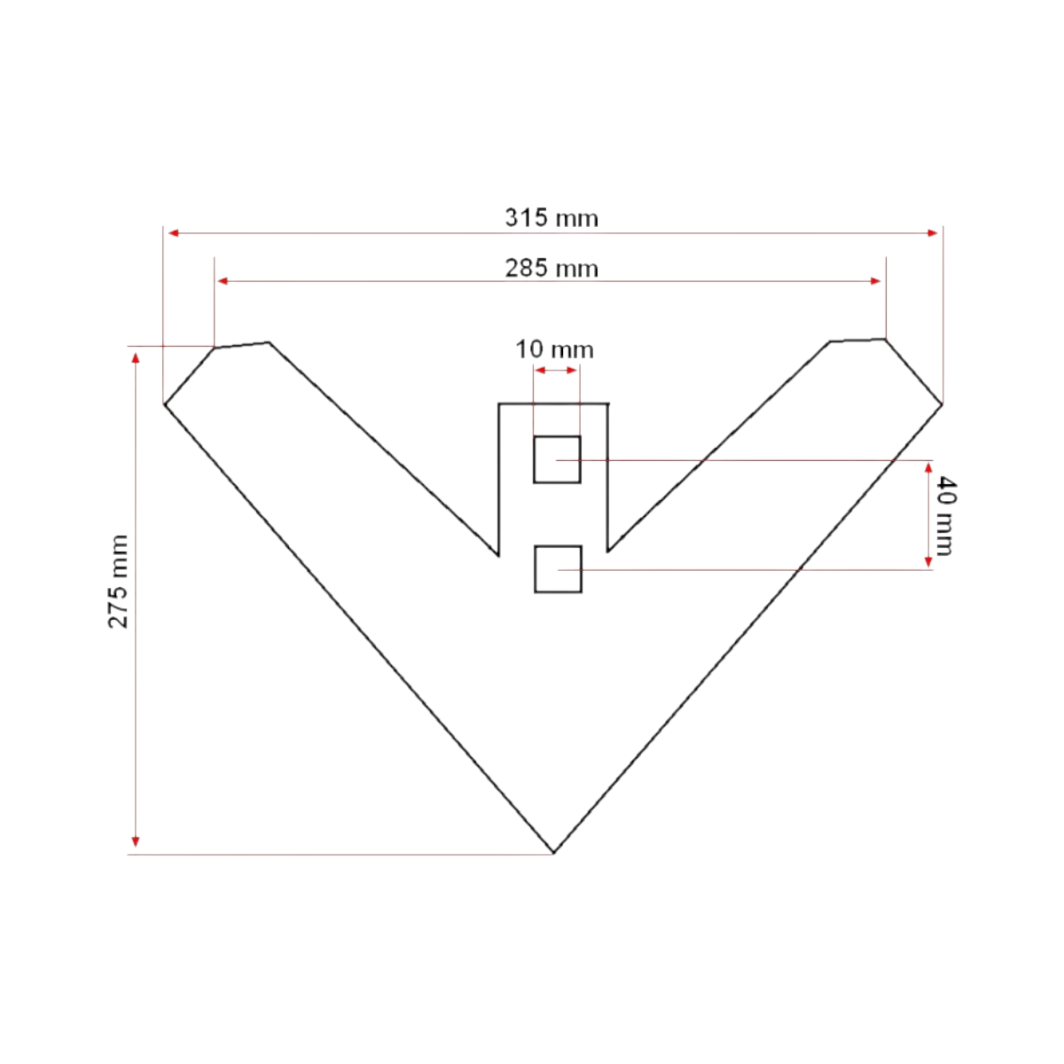 Central knife arrow 6(8) CPU