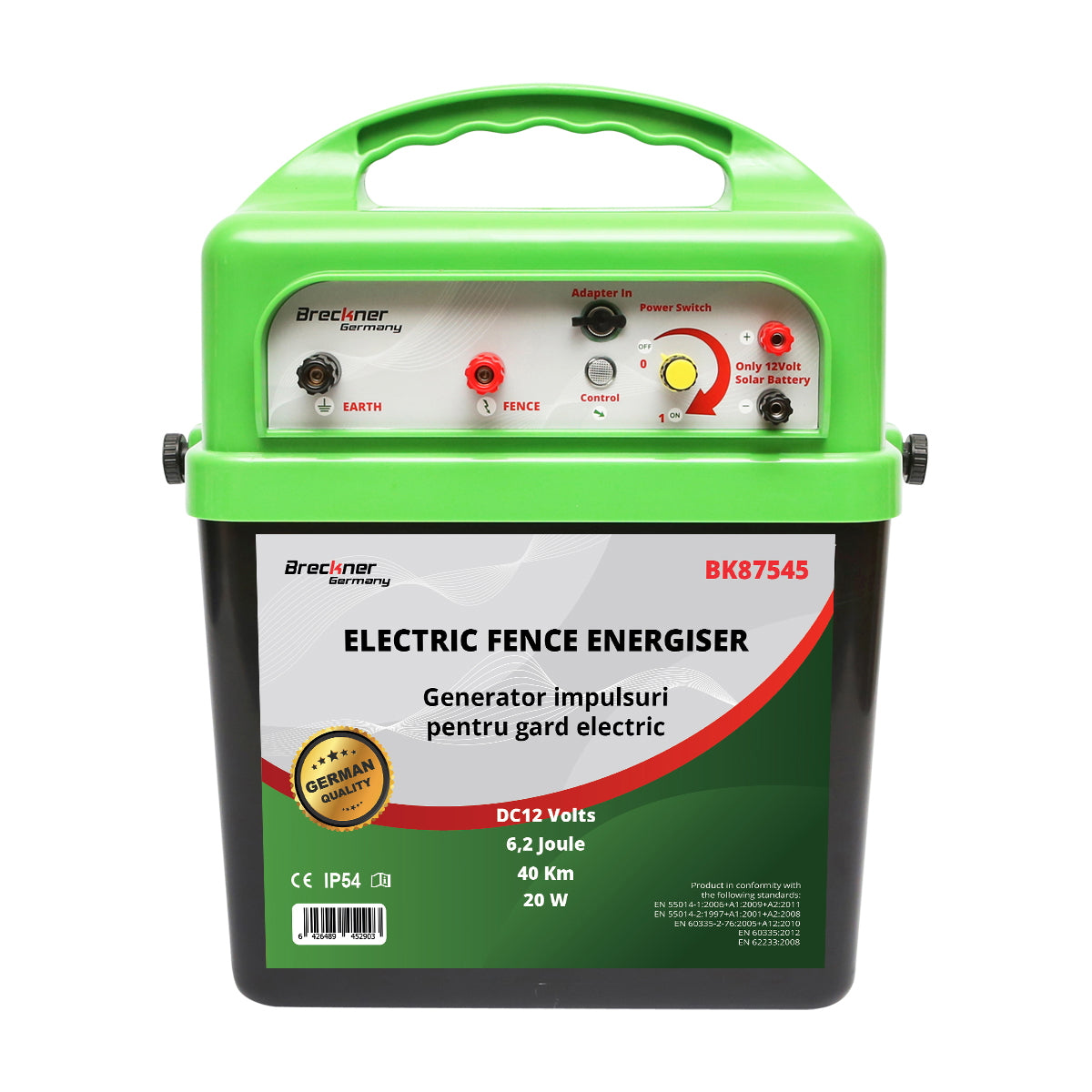 DC 220V/AC 12V pulse generator device 6.2 Joule, 40 km electric fence Breckner Germany