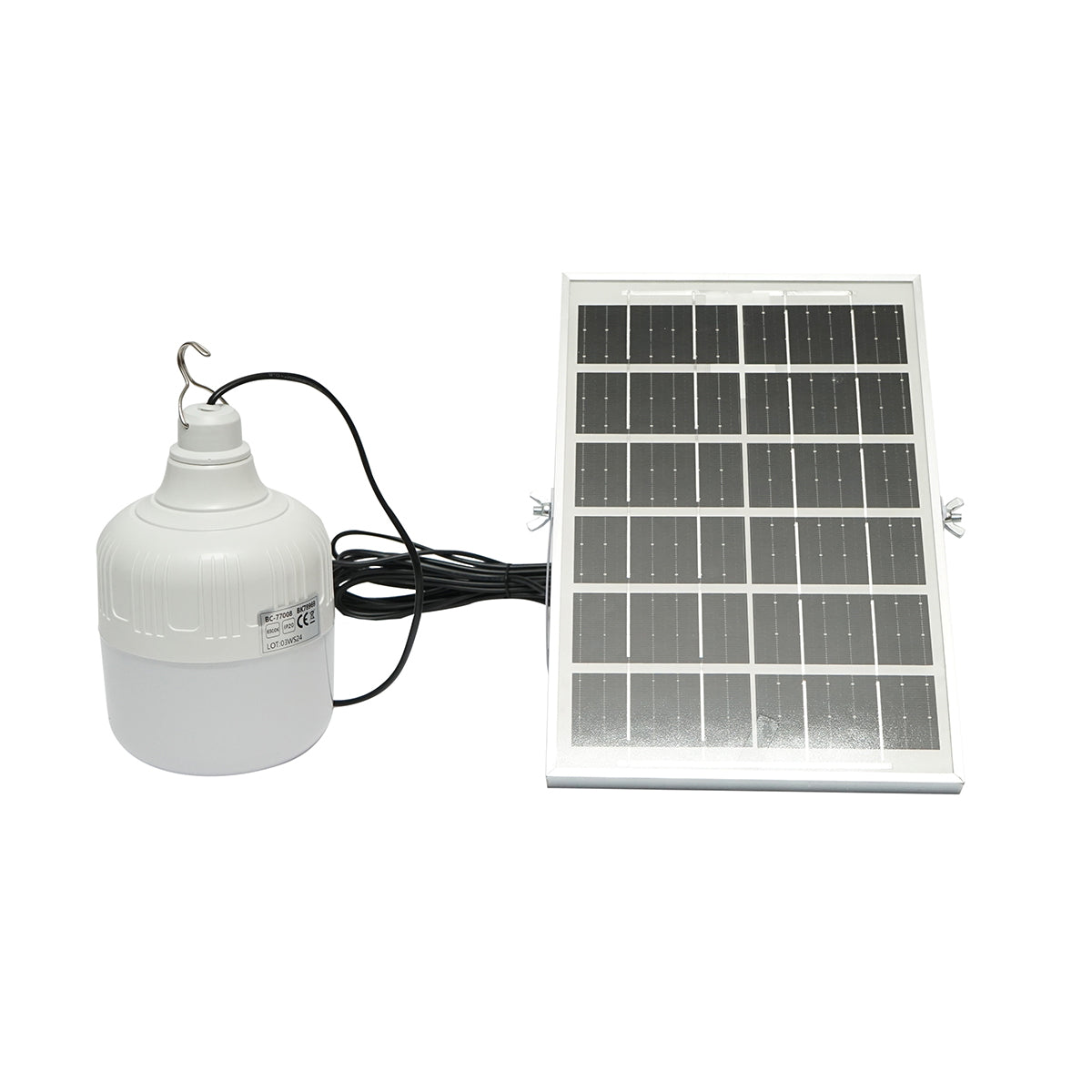 50W LED lamp, 6500K with 3W polycrystalline solar panel and remote control IP20 Breckner Germany