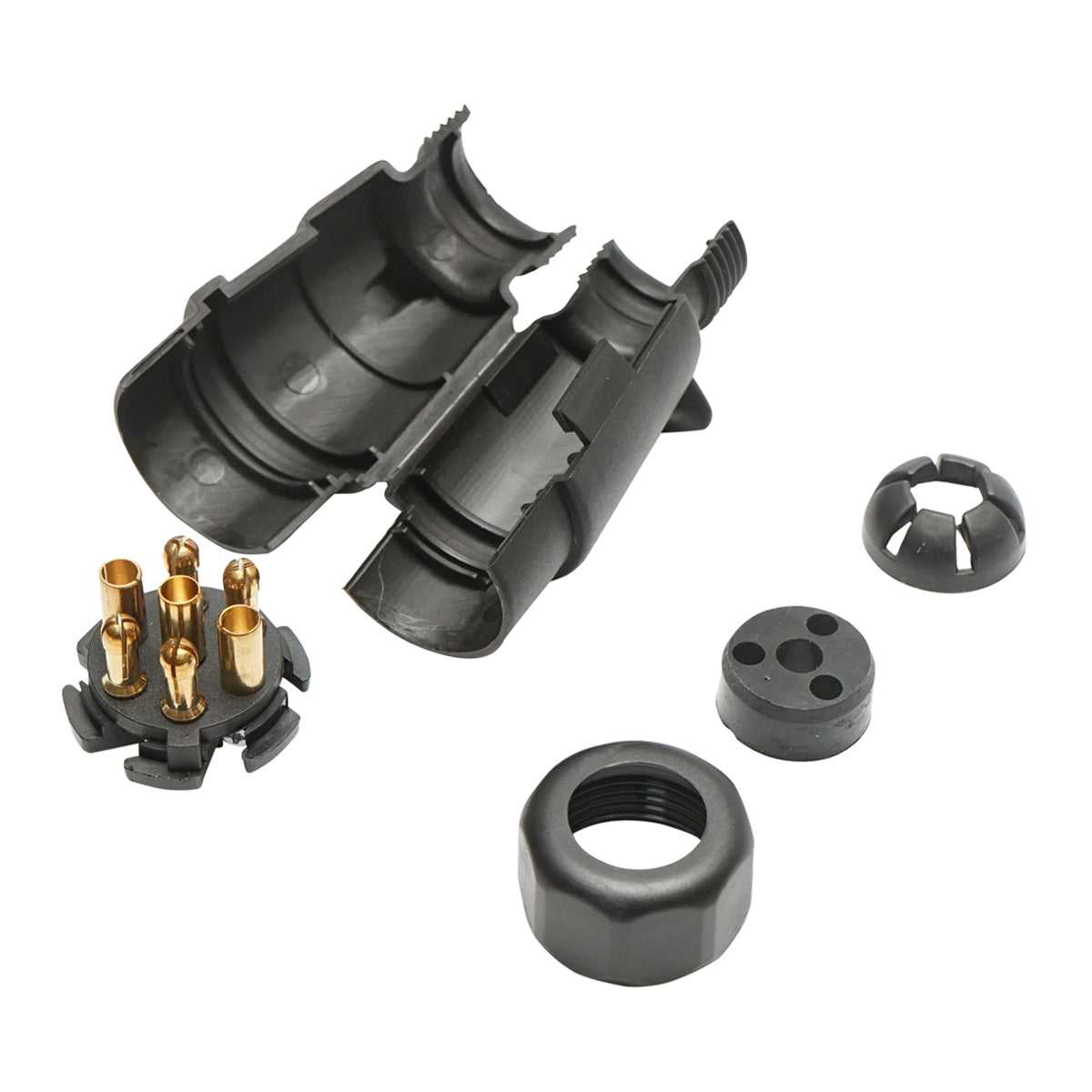 12V plastic car socket with 7 connectors for Breckner Germany trailer.