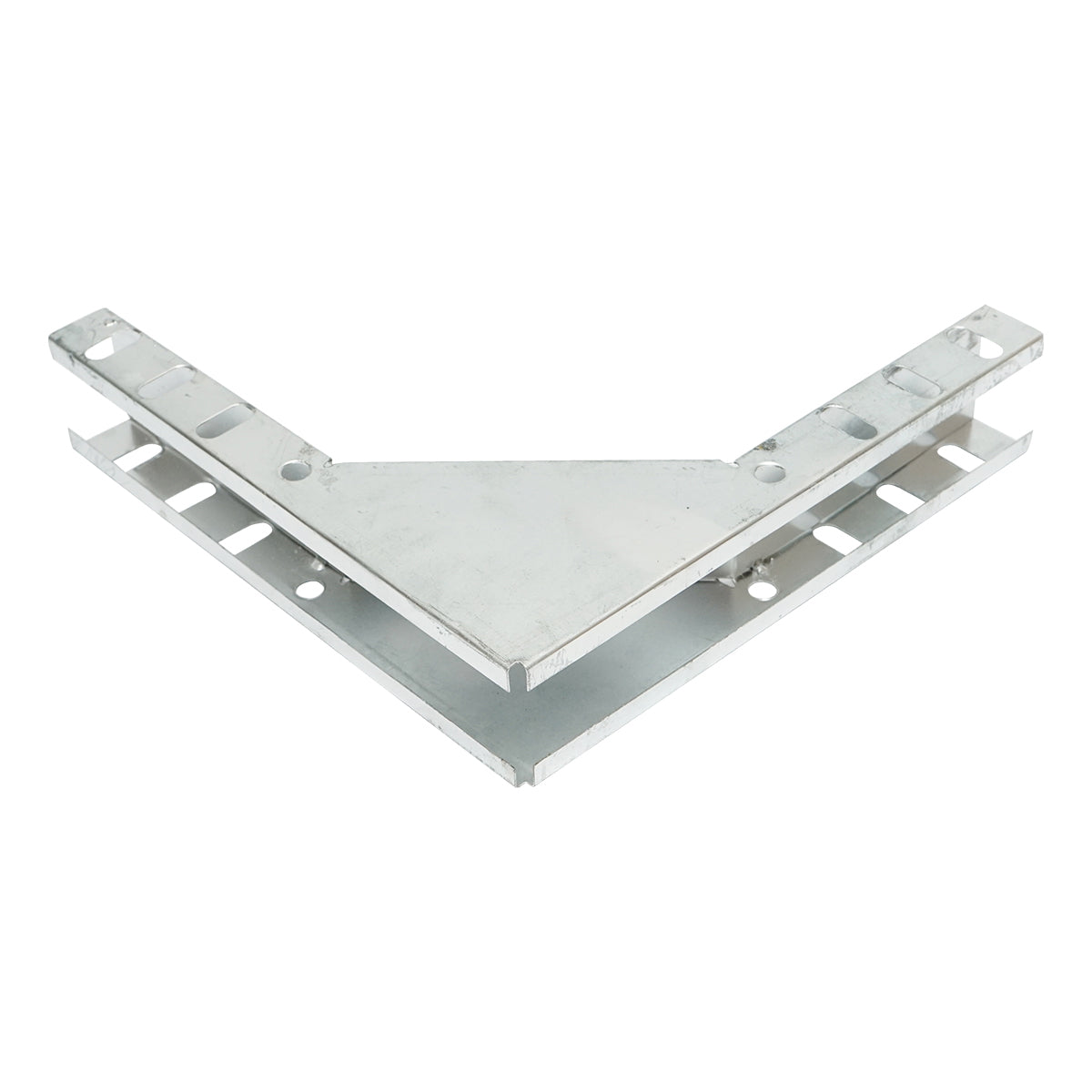Vertical elbow 90 degrees for a galvanized steel gutter 25x50mm